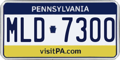 PA license plate MLD7300