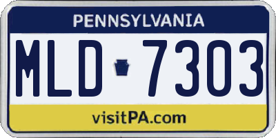 PA license plate MLD7303