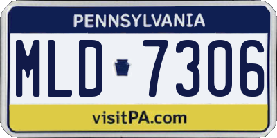 PA license plate MLD7306