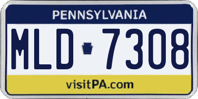 PA license plate MLD7308