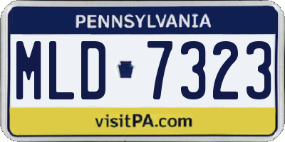 PA license plate MLD7323