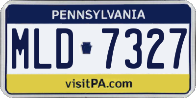 PA license plate MLD7327