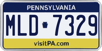 PA license plate MLD7329