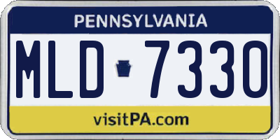 PA license plate MLD7330