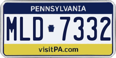 PA license plate MLD7332