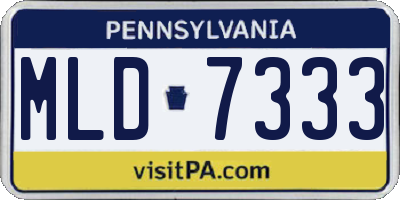 PA license plate MLD7333