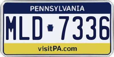 PA license plate MLD7336