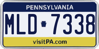 PA license plate MLD7338