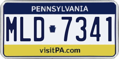 PA license plate MLD7341