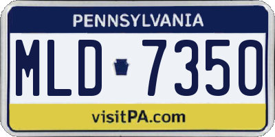 PA license plate MLD7350