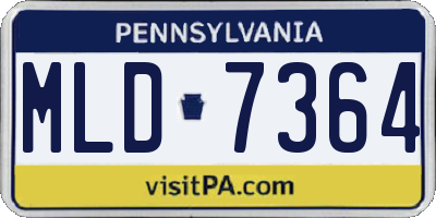 PA license plate MLD7364