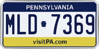 PA license plate MLD7369