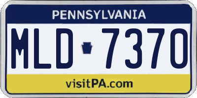 PA license plate MLD7370