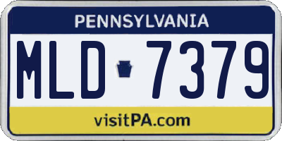PA license plate MLD7379