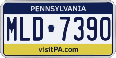 PA license plate MLD7390