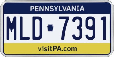 PA license plate MLD7391