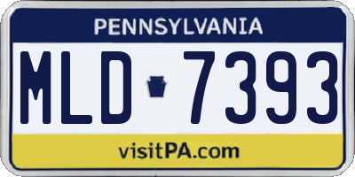 PA license plate MLD7393