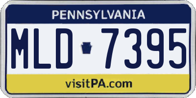 PA license plate MLD7395