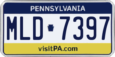 PA license plate MLD7397