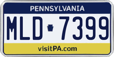 PA license plate MLD7399