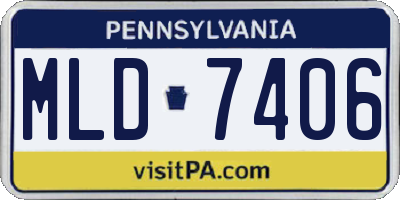 PA license plate MLD7406
