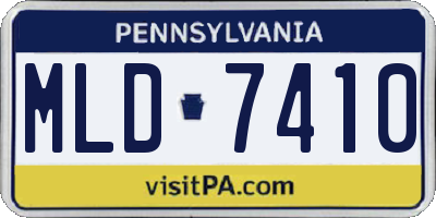 PA license plate MLD7410