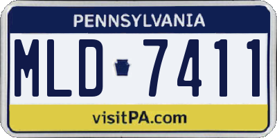 PA license plate MLD7411