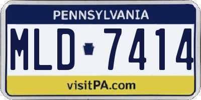 PA license plate MLD7414
