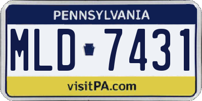 PA license plate MLD7431