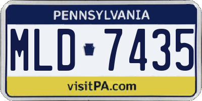 PA license plate MLD7435