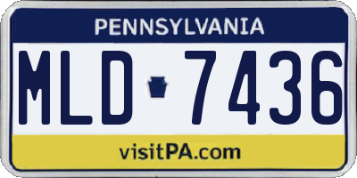 PA license plate MLD7436