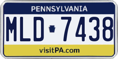 PA license plate MLD7438