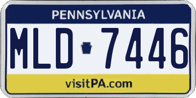PA license plate MLD7446