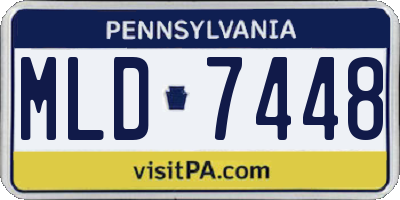 PA license plate MLD7448