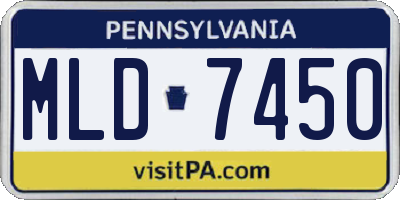 PA license plate MLD7450