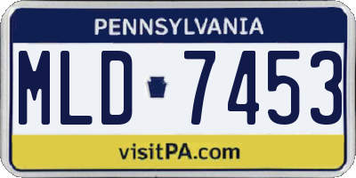 PA license plate MLD7453
