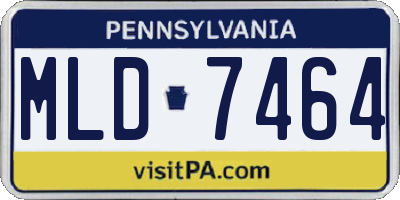 PA license plate MLD7464