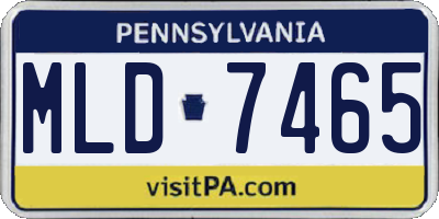 PA license plate MLD7465