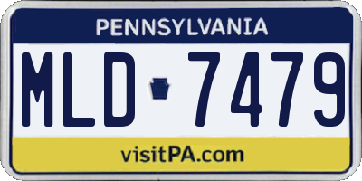 PA license plate MLD7479
