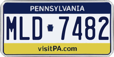 PA license plate MLD7482