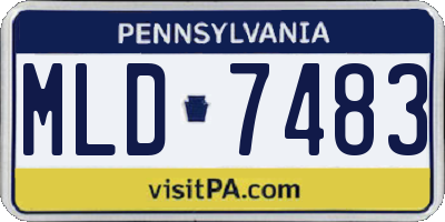 PA license plate MLD7483