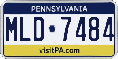 PA license plate MLD7484