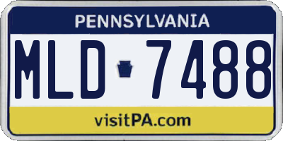 PA license plate MLD7488