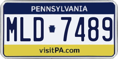 PA license plate MLD7489