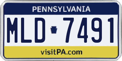 PA license plate MLD7491