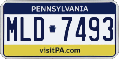 PA license plate MLD7493