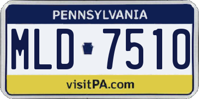 PA license plate MLD7510