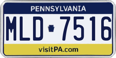 PA license plate MLD7516