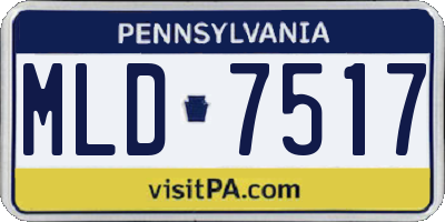 PA license plate MLD7517