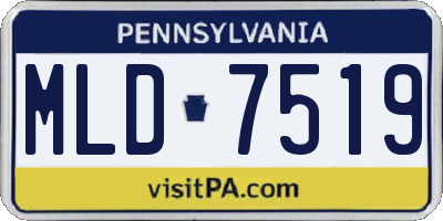 PA license plate MLD7519